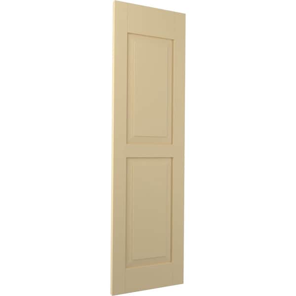 Ekena Millwork Americraft 2 Equal Raised Panel Exterior Real Wood Shutters, RW101RP18X56NTH, PR - RW101RP18X56NTH