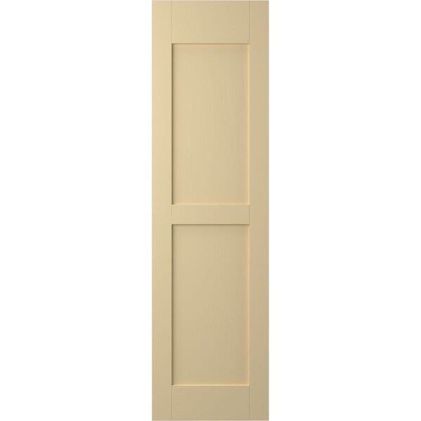 Ekena Millwork Americraft 2 Equal Raised Panel Exterior Real Wood Shutters, RW101RP18X56NTH, PR - RW101RP18X56NTH