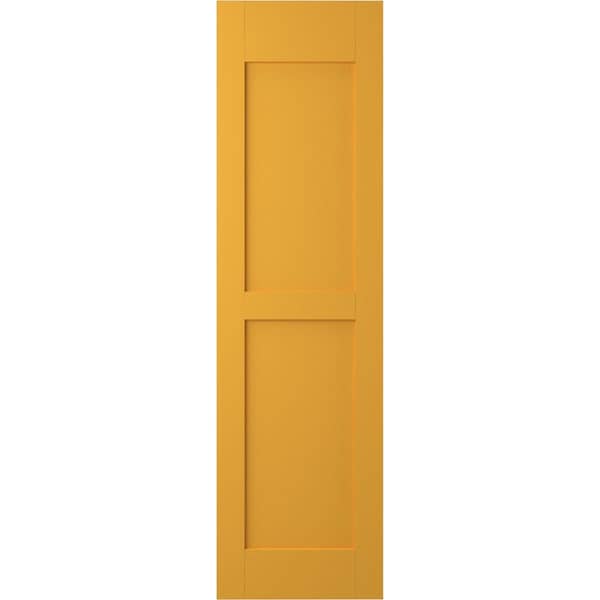 Ekena Millwork Americraft 2 Equal Raised Panel Exterior Real Wood Shutters, RW101RP15X48TUH, PR - RW101RP15X48TUH