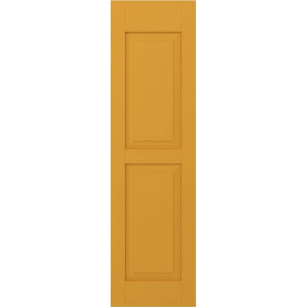 Ekena Millwork Americraft 2 Equal Raised Panel Exterior Real Wood Shutters, RW101RP15X48TUH, PR - RW101RP15X48TUH
