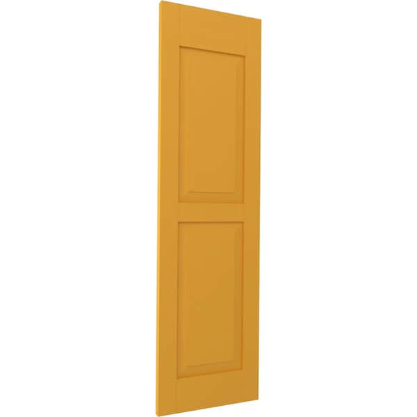 Ekena Millwork Americraft 2 Equal Raised Panel Exterior Real Wood Shutters, RW101RP15X48TUH, PR - RW101RP15X48TUH