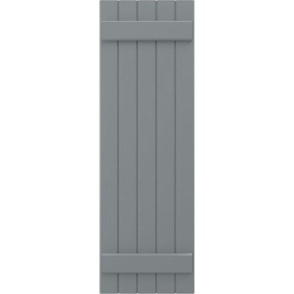 Ekena Millwork Americraft 5-Board (2 Batten) Exterior Real Wood Joined Board-n-Batten Shutters, ARW101BB518X39CHH, PR - ARW101BB518X39CHH