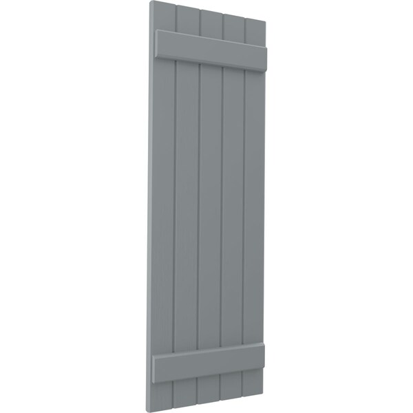 Ekena Millwork Americraft 5-Board (2 Batten) Exterior Real Wood Joined Board-n-Batten Shutters, ARW101BB518X39CHH, PR - ARW101BB518X39CHH