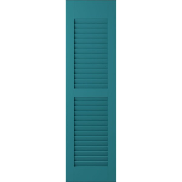 Ekena Millwork 18W x 83H Americraft Two Equal Louver Exterior Real Wood Shutters, Antigua, PR - RW101LV18X83ANH