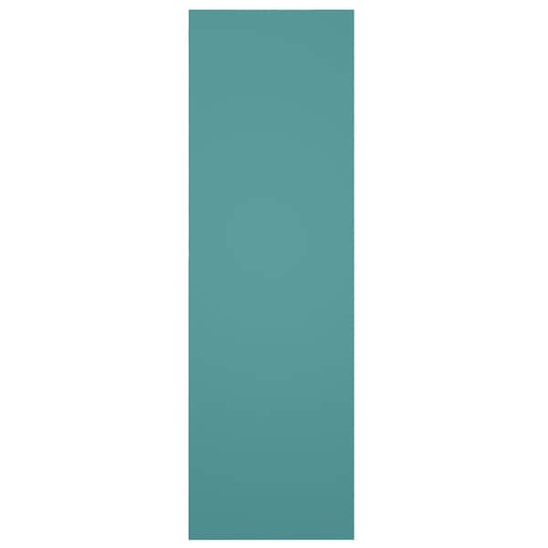 Ekena Millwork True Fit PVC Two Panel Chevron Modern Style Fixed Mount Shutters, Pure Turquoise, 18W x 32H, PR - TFP101CV18X032PT