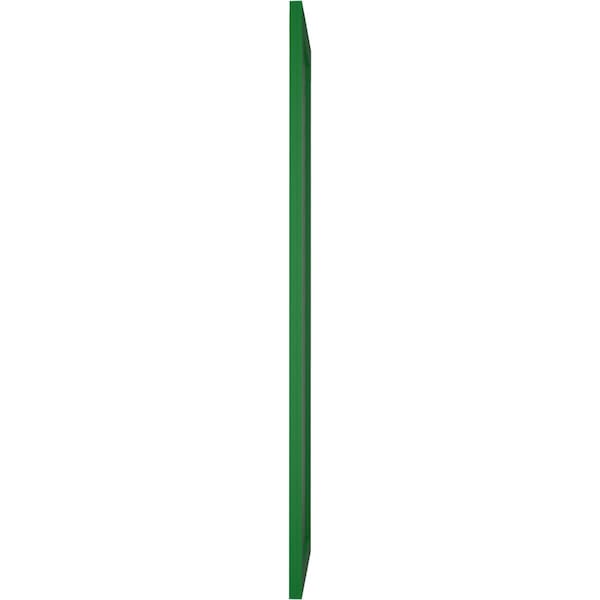 Ekena Millwork True Fit PVC Single Panel Chevron Modern Style Fixed Mount Shutters, Viridian Green, 12W x 63H, PR - TFP001CV12X063HG