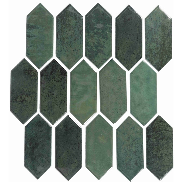 Daltile Miramo 2'' x 5'' Ceramic Picket Wall Mosaic, 12PK - MR49PCK25MBMSGL