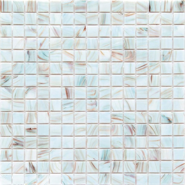 Apollo Tile Celestial 12 in. x 12 in. Glossy Pastel Blue Glass Mosaic Wall and Floor Tile 20 sqft/case, 20PK - APLST88BL577A