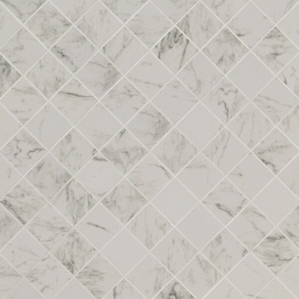 Msi Pietra Carrara SAMPLE Matte Porcelain Mesh-Mounted Mosaic Floor And Wall Tile - ZOR-PT-0144-SAM