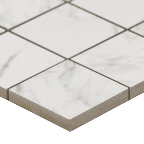 Msi Pietra Carrara SAMPLE Matte Porcelain Mesh-Mounted Mosaic Floor And Wall Tile - ZOR-PT-0144-SAM