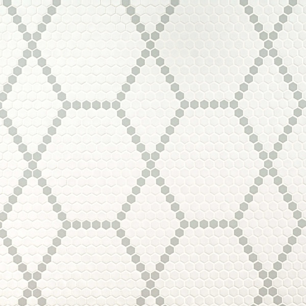 Msi White And Gray Hive Pattern 11.73 x 11.85 Matte Porcelain Floor And Wall tile, 15PK - ZOR-MD-0579