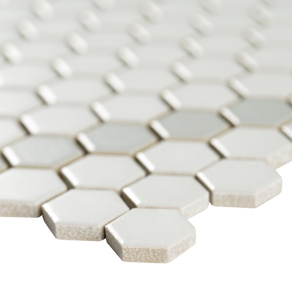 Msi White And Gray Hive Pattern 11.73 x 11.85 Matte Porcelain Floor And Wall tile, 15PK - ZOR-MD-0579