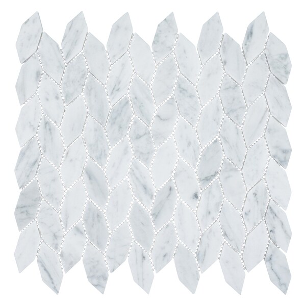 Andova Tiles ANDOVA TILES Channing Elongated Hex  1" x 2.5" Marble Honeycomb Mosaic Wall & Floor Tile - ANDCHA135