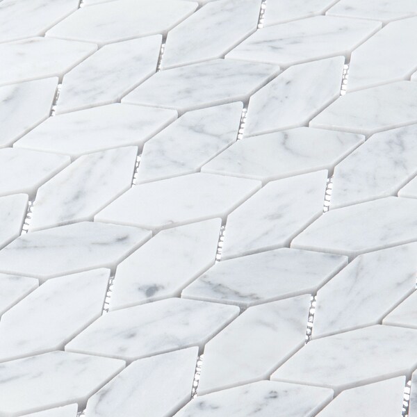 Andova Tiles ANDOVA TILES Channing Elongated Hex  1" x 2.5" Marble Honeycomb Mosaic Wall & Floor Tile - ANDCHA135