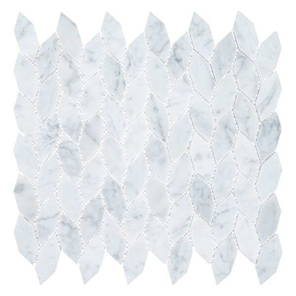 Andova Tiles ANDOVA TILES Channing Elongated Hex  1" x 2.5" Marble Honeycomb Mosaic Wall & Floor Tile - ANDCHA135