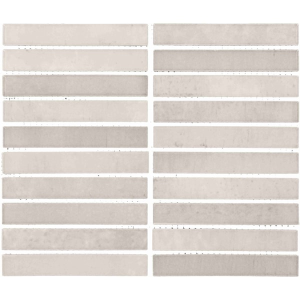 Daltile Miramo 1'' x 6'' Ceramic Straight Joint Wall Mosaic, 10PK - MR44STJ16MBMSGL