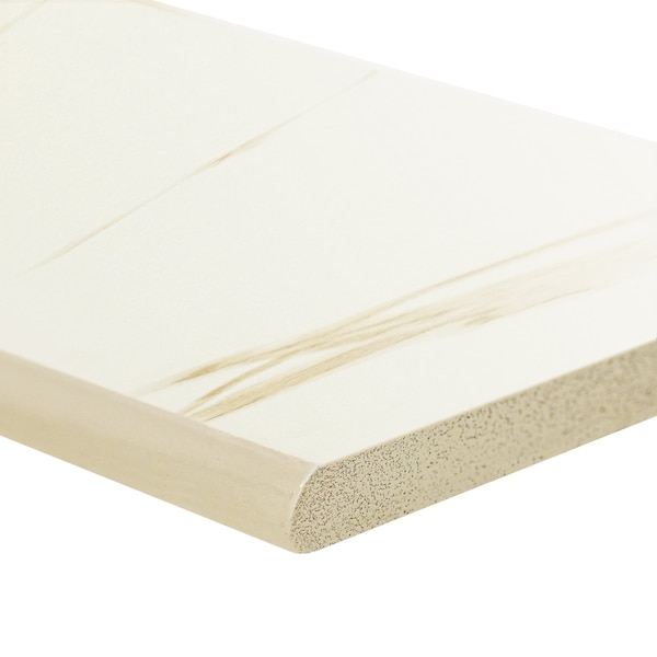 Msi Eden Calacatta 4 x 24 Polished Porcelain Bullnose Wall Tile, 10PK - ZOR-PT-0752