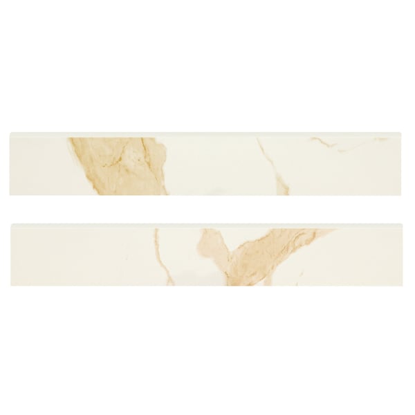 Msi Eden Calacatta 4 x 24 Polished Porcelain Bullnose Wall Tile, 10PK - ZOR-PT-0752