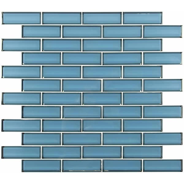 Msi Haiku Sapphire 11.73 In. X 11.73 In. X 8 Mm Beveled Mixed Glass Mesh-Mounted Mosaic Tile, 10PK - ZOR-MD-0302