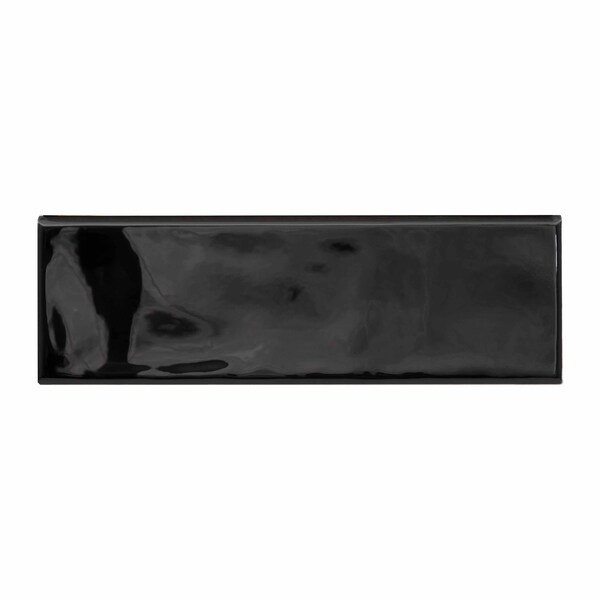 Msi Urbano Ink Bullnose 4 In. X 12 In. Glossy Ceramic Wall Tile, 12PK - ZOR-PT-TR-0182