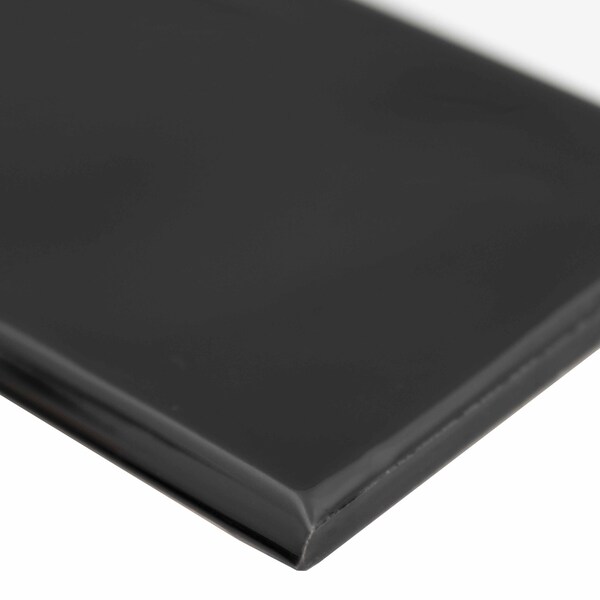 Msi Urbano Ink Bullnose 4 In. X 12 In. Glossy Ceramic Wall Tile, 12PK - ZOR-PT-TR-0182