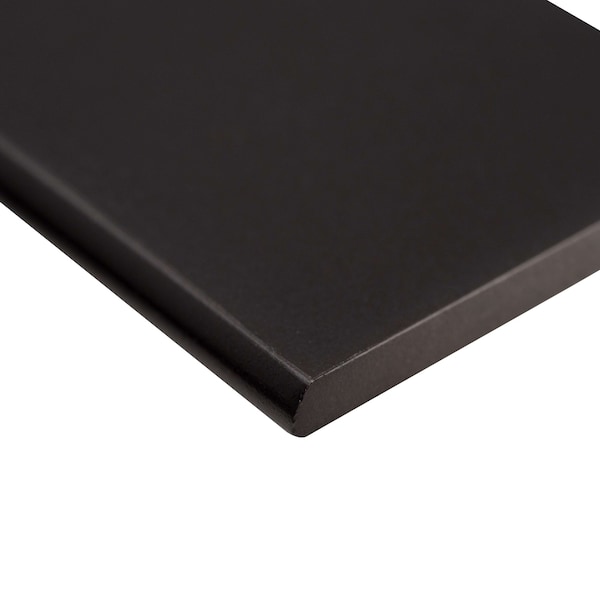 Msi Black Domino SAMPLE Glazed Porcelain Bullnose Wall Tile - ZOR-PT-TR-0236-SAM