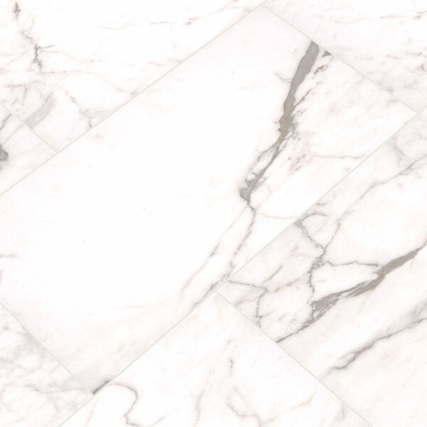 Msi White Vena 12 X 24 Ceramic Field Tile In Matte White, 8PK - ZOR-PT-0362