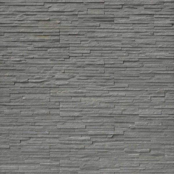 Msi Charcoal Pencil Splitface Ledger Panel 6 In. X 24 In. Slate Wall Tile, 8PK - ZOR-PNL-0073