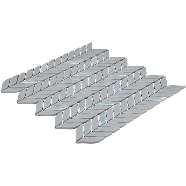 Daltile Starcastle 2'' Leaf Glass Wall and Floor Mosaic, 15PK - SC77LEAFMSMT