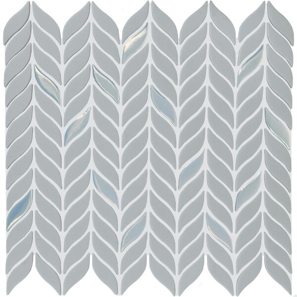 Daltile Starcastle 2'' Leaf Glass Wall and Floor Mosaic, 15PK - SC77LEAFMSMT