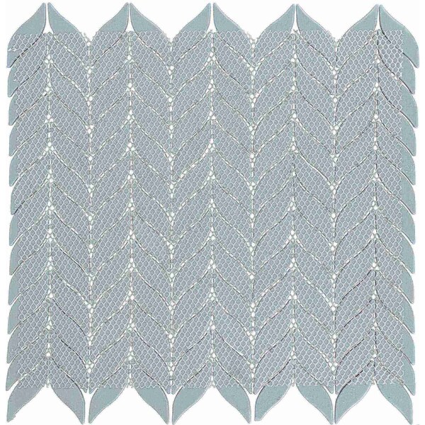 Daltile Starcastle 2'' Leaf Glass Wall and Floor Mosaic, 15PK - SC77LEAFMSMT