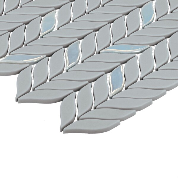 Daltile Starcastle 2'' Leaf Glass Wall and Floor Mosaic, 15PK - SC77LEAFMSMT