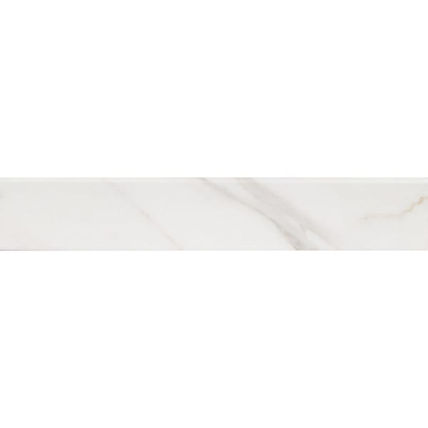 Msi Adella Calacatta Bullnose 3 in. x 18 in. Glazed Porcelain Wall Tile, 30PK - ZOR-PT-TR-0232