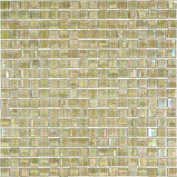 Apollo Tile Skosh 11.6in x 11.6in Glossy Yellowish Gray Glass Mosaic Wall and Floor Tile 18.69 sqft/case, 20PK - APLNB88GR722A