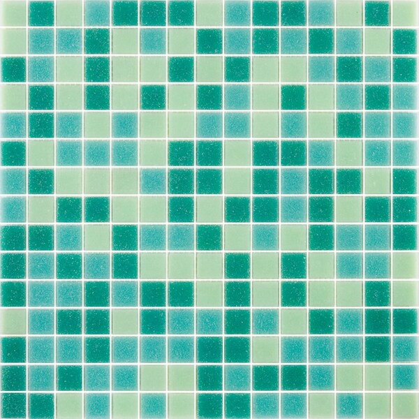 Apollo Tile Mingles 12 in. x 12 in. Glossy Dynasty Green Glass Mosaic Wall and Floor Tile 20 sqft/case, 20PK - MIX2088GN448A