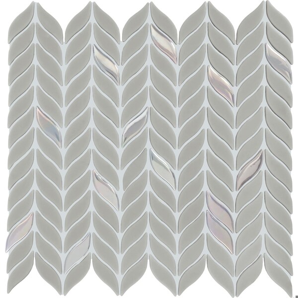 Daltile Starcastle 2'' Leaf Glass Wall and Floor Mosaic, 15PK - SC78LEAFMSMT