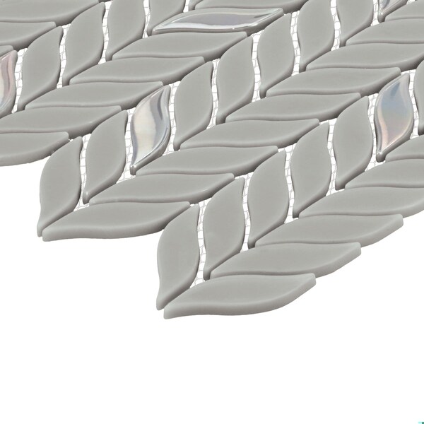 Daltile Starcastle 2'' Leaf Glass Wall and Floor Mosaic, 15PK - SC78LEAFMSMT
