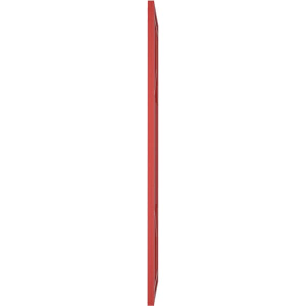 Ekena Millwork True Fit PVC Shaker Fixed Mount Shutters, Fire Red, 15W x 62H, PR - TFP001SK15X062BR