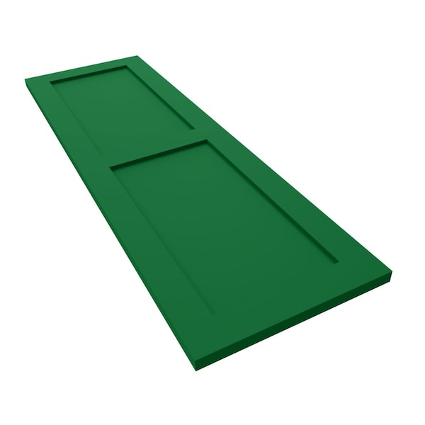 Ekena Millwork True Fit PVC Two Equal Flat Panel Shutters, Viridian Green, 18W x 61H, PR - TFP101FPF18X061HG