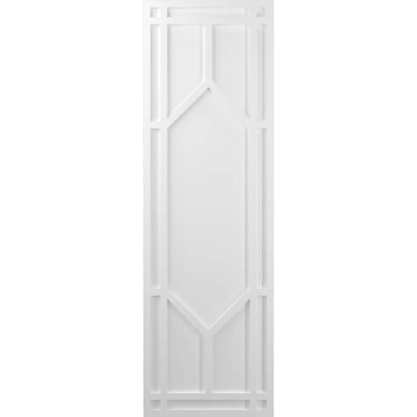 Ekena Millwork True Fit PVC Shaker Fixed Mount Shutters, Unfinished, 12W x 41H, PR - TFP001SK12X041UN