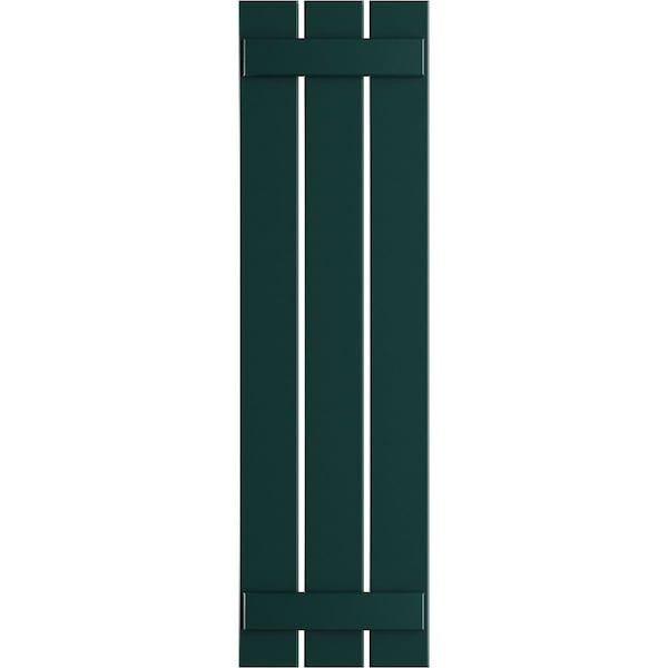 Ekena Millwork True Fit PVC Three Board Spaced Board-n-Batten Shutters, Thermal Green , 17 1/8W x 78H, PR - TFP101SBF17X078FG