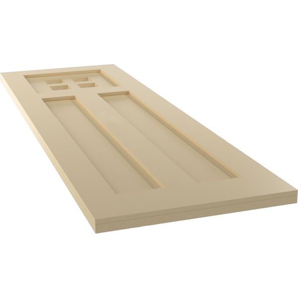 Ekena Millwork True Fit PVC San Antonio Mission Style Fixed Mount Shutters, Natural Twine, 18W x 54H, PR - TFP001ST18X054NT