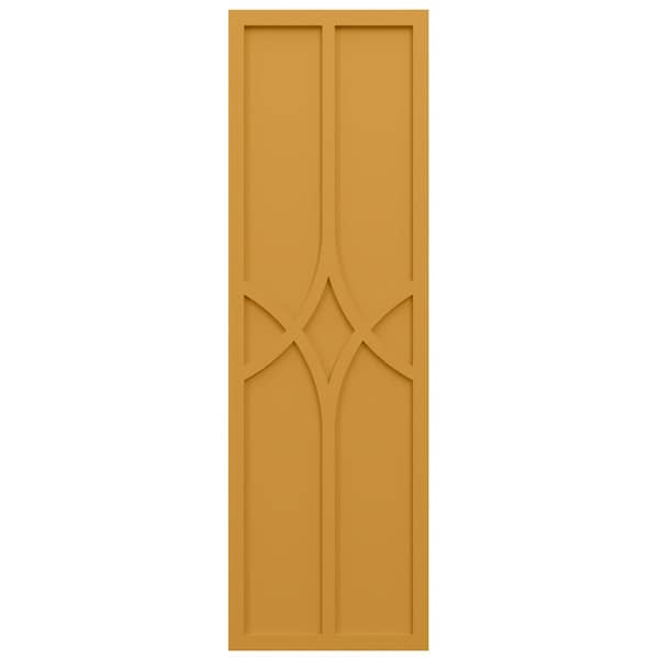 Ekena Millwork True Fit PVC Cedar Park Fixed Mount Shutters, Turmeric, 18W x 53H, PR - TFP001CP18X053TU