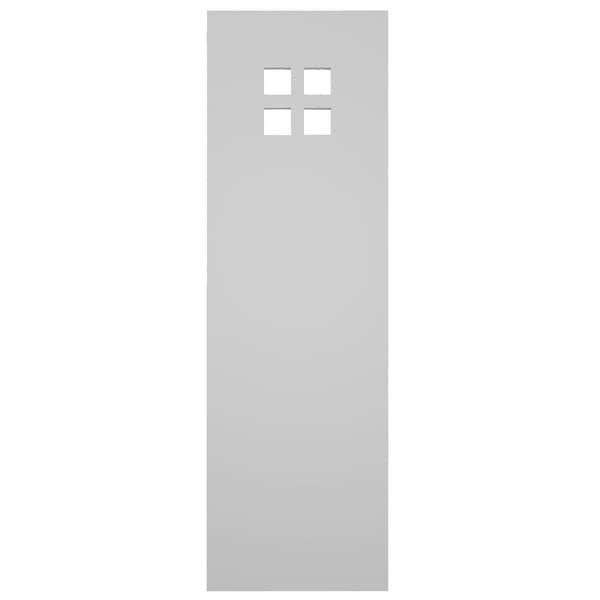 Ekena Millwork True Fit PVC San Antonio Mission Style Fixed Mount Shutters, White, 18W x 41H, PR - TFP001ST18X041WH