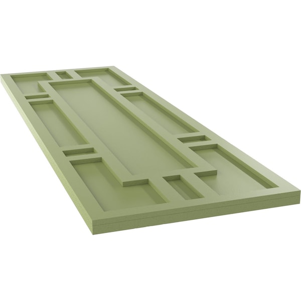 Ekena Millwork True Fit PVC Hastings Fixed Mount Shutters, Moss Green, 12W x 61H, PR - TFP001HS12X061MG