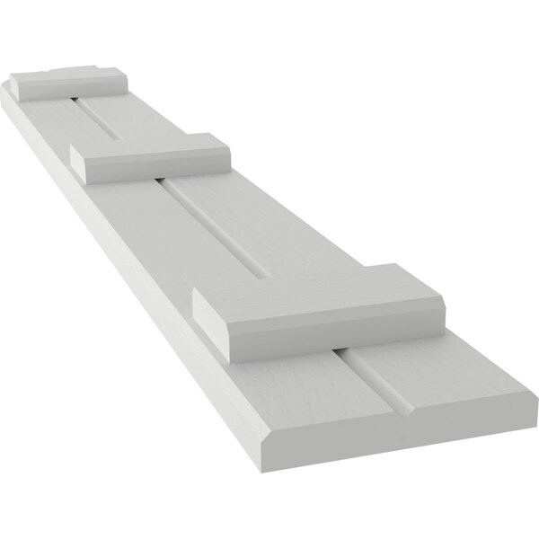 Ekena Millwork Americraft 2-Board (3 Batten) Wood Joined Board-n-Batten Shutters w/ Arch Top, ARW401BQ207X82STH, PR - ARW401BQ207X82STH