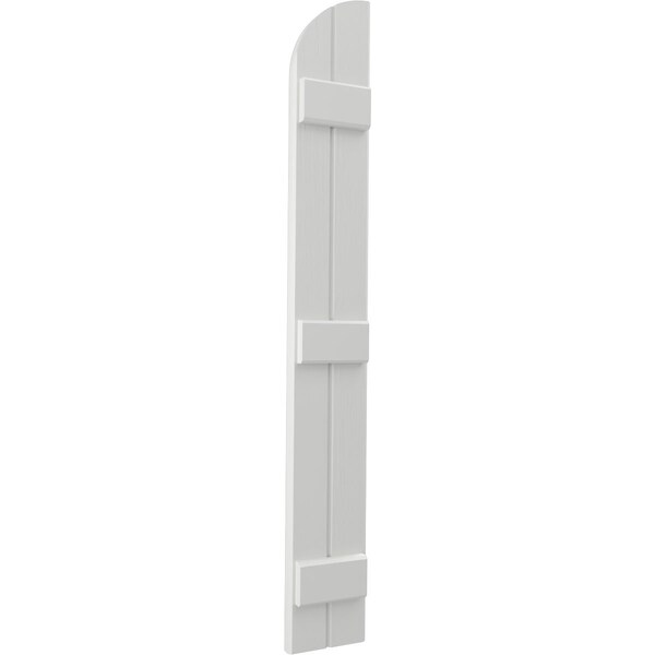 Ekena Millwork Americraft 2-Board (3 Batten) Wood Joined Board-n-Batten Shutters w/ Arch Top, ARW401BQ207X82STH, PR - ARW401BQ207X82STH