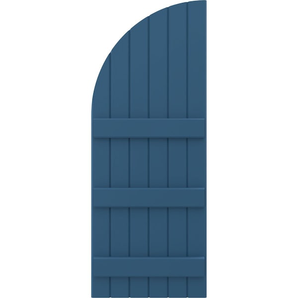 Ekena Millwork Americraft 6-Board (3 Batten) Wood Joined Board-n-Batten Shutters w/ Arch Top, ARW401BQ621X78HBH, PR - ARW401BQ621X78HBH