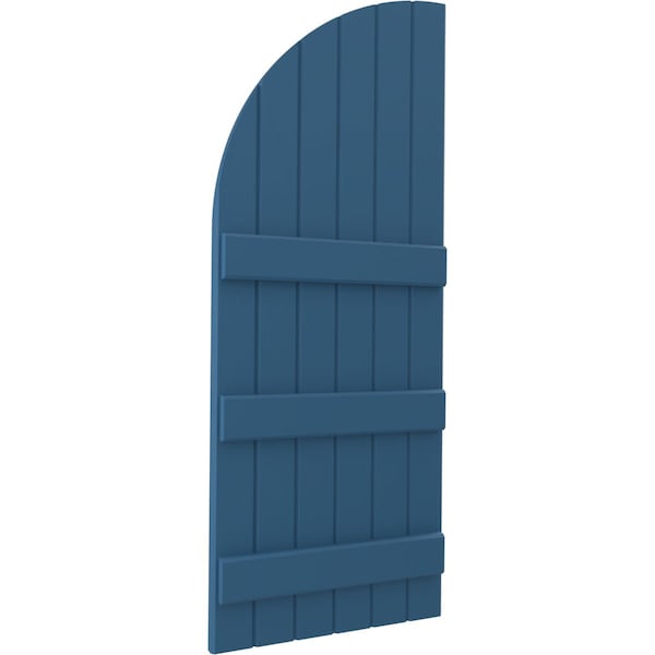 Ekena Millwork Americraft 6-Board (3 Batten) Wood Joined Board-n-Batten Shutters w/ Arch Top, ARW401BQ621X78HBH, PR - ARW401BQ621X78HBH