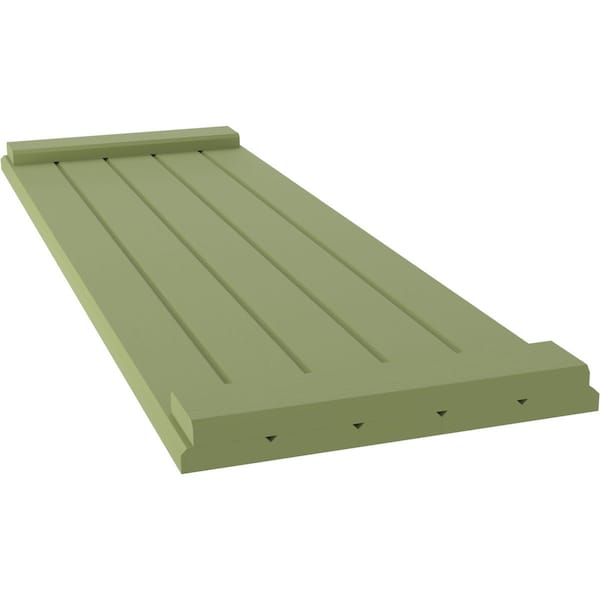 Ekena Millwork Americraft 5-Board Exterior Wood Joined Board-n-Batten Shutters w/ End Batten, ARW103BB518X82MGH, PR - ARW103BB518X82MGH